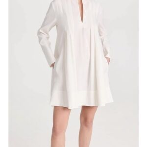 Vince Women's Trapeze Pleats Long Sleeve Dress